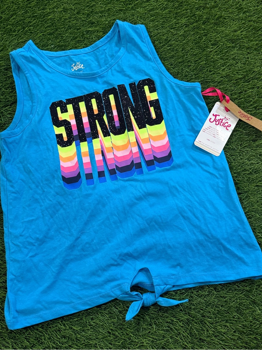 Justice “Strong” tank top